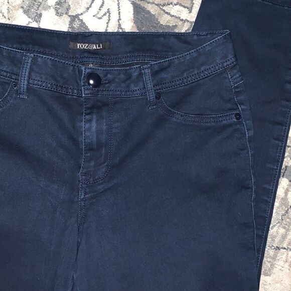 ROZ & ALI dark blue skinny jeans 10 short - Picture 5 of 5